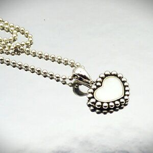 LAGOS Maya Sterling Silver & Mother of Pearl Heart Pendant & Chain Necklace